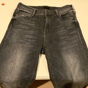 High Rise Dark Grey Flare Jeans
